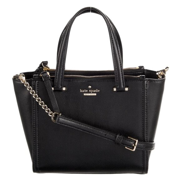 Like New Kate Spade Patterson Drive Mini Kaona Black Leather Crossbody Bag Purse - Picture 1 of 12